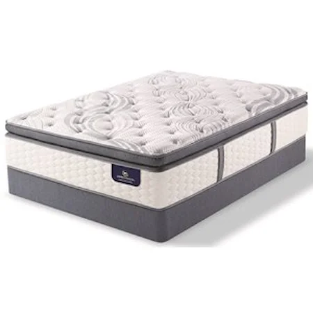 Queen Firm Super Pillow Top Premium Pocketed Coil Mattress and 5" StabL-Base® Low Profile Foundation